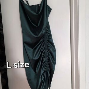 Elegant Green Ruched Dress